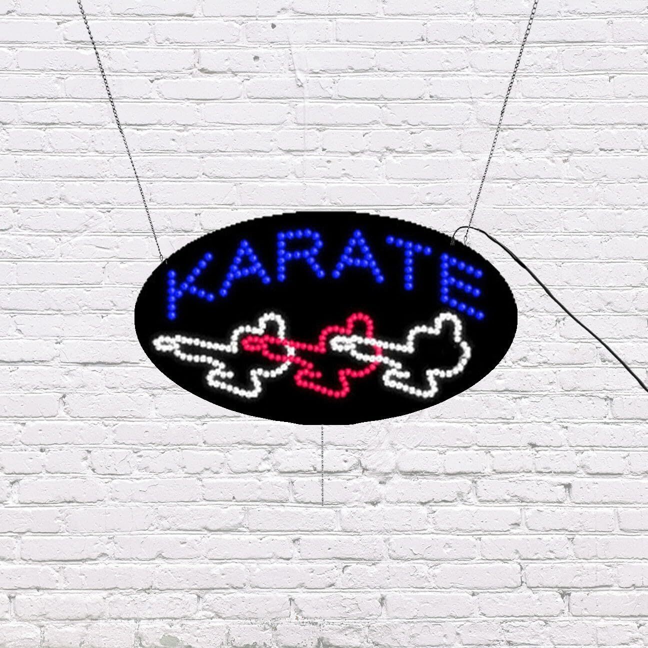 LED Karate | Light-up Sign | 15″H x 27″W x 2″D