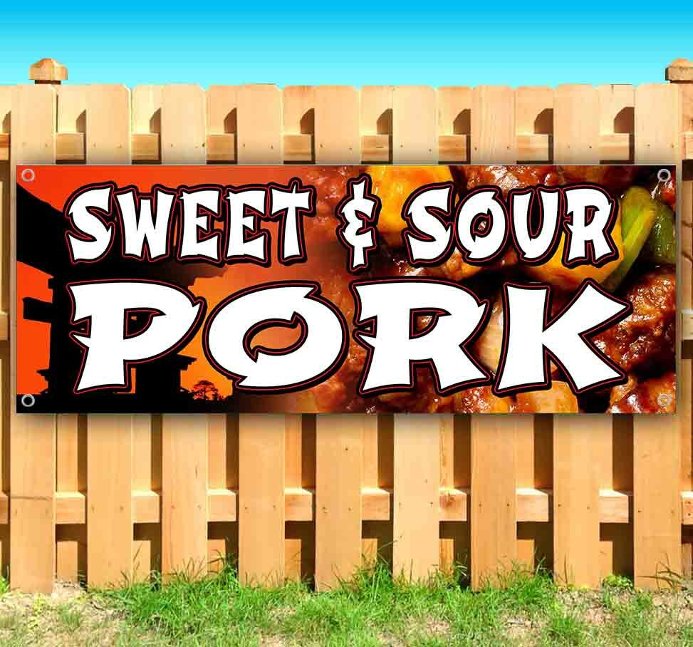 SWEET & SOUR PORK Advertising Vinyl Banner Flag Sign Many Sizes CHINESE FOOD