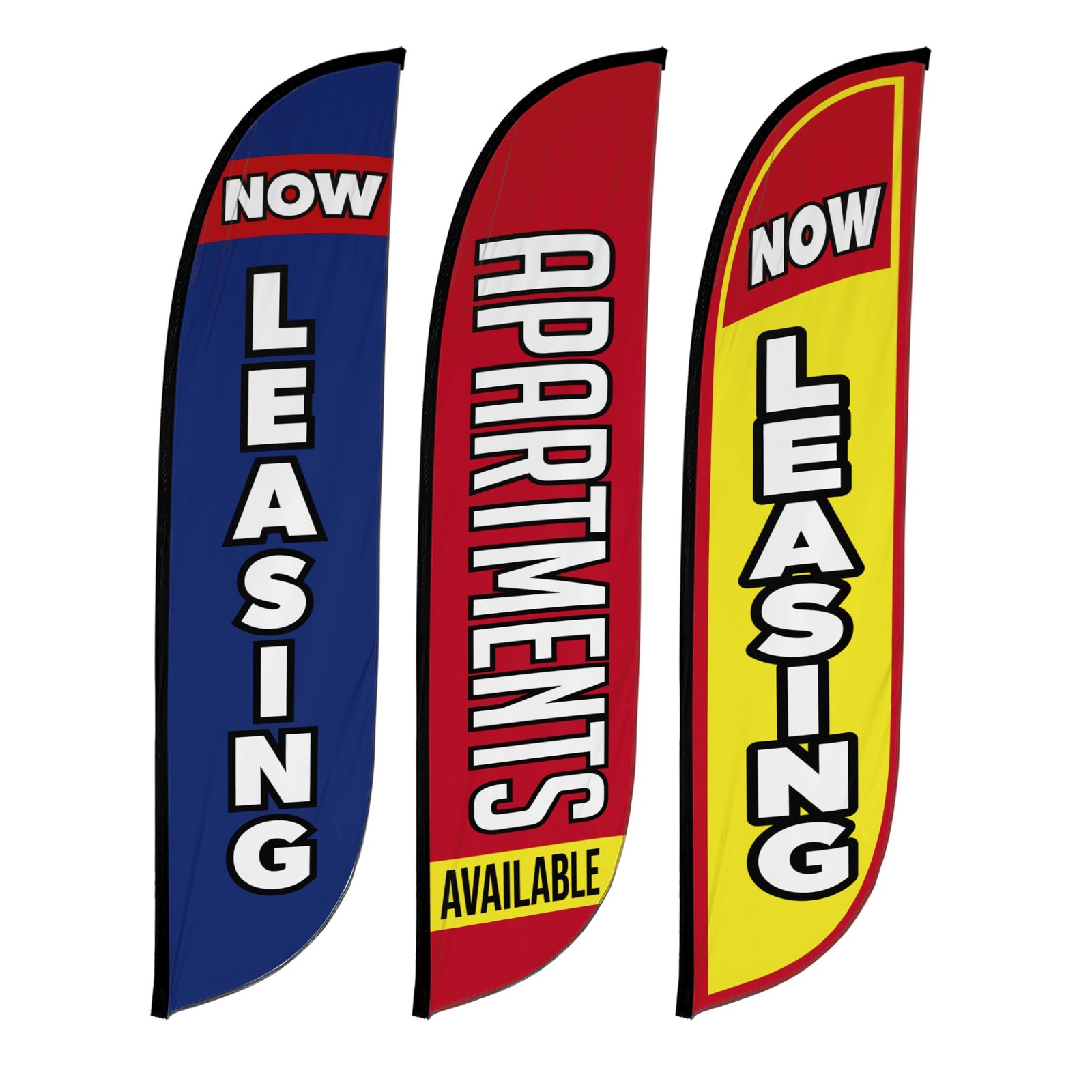 Lookourway Real Estate Feather Flag – 12 Feet Tall Advertising Flag