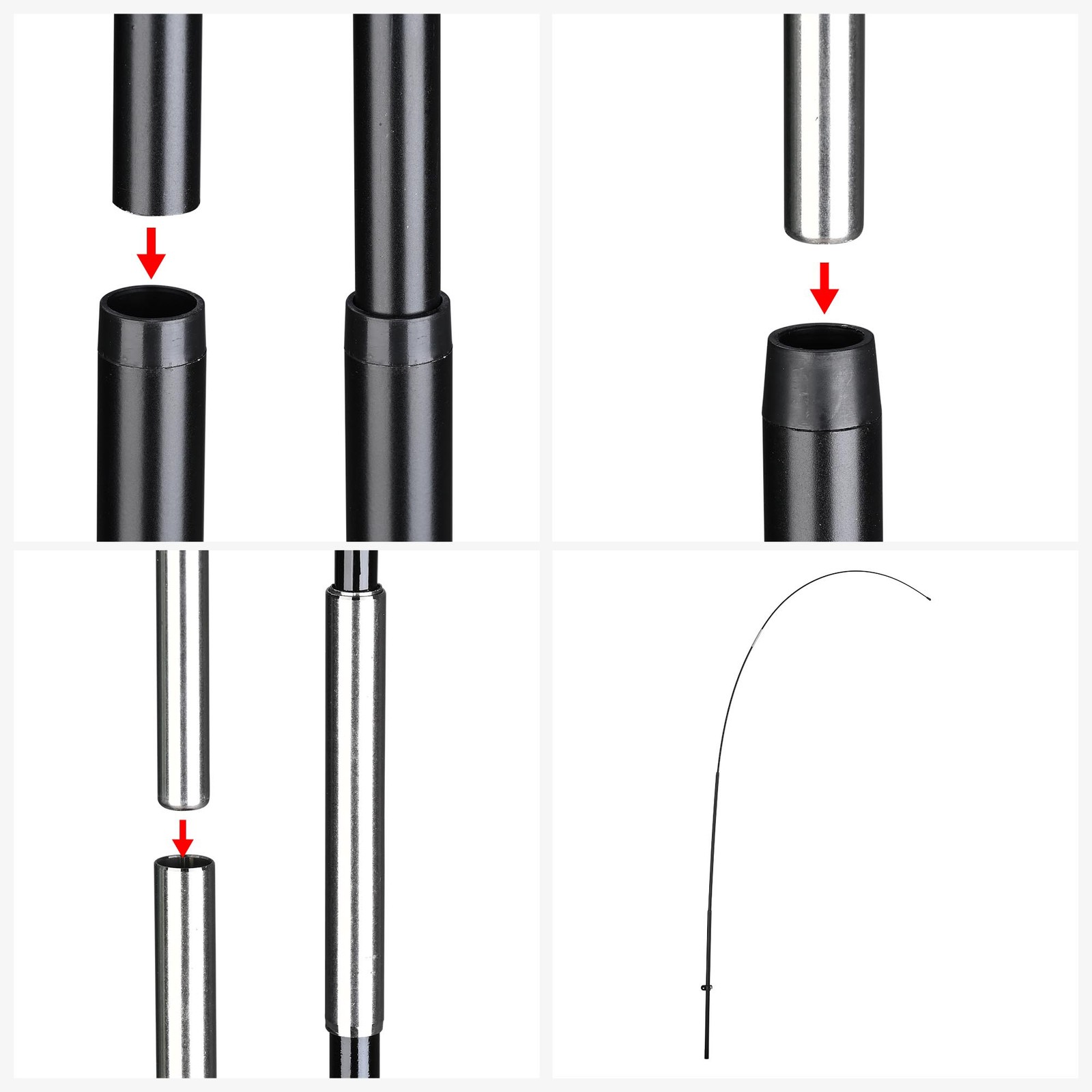 InstaHibit 10 Pack 11ft Teardrop Feather Flag Pole Kit with 20inch Ground Spike