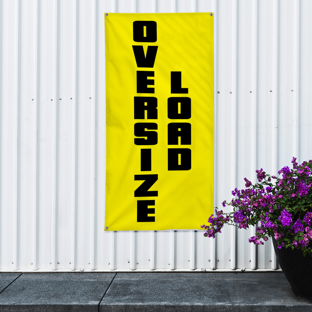 Vertical Vinyl Banner Multiple Sizes Oversize Load Business Outdoor Yellow