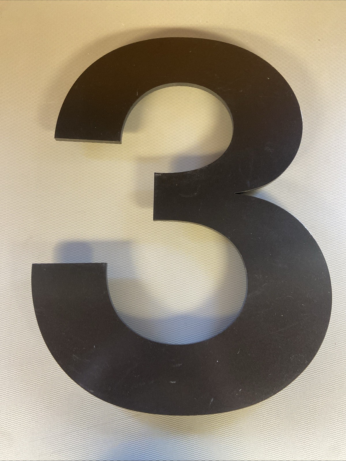 Aluminum Metal Sign Advertising Letter 16” Tall Large Number 3