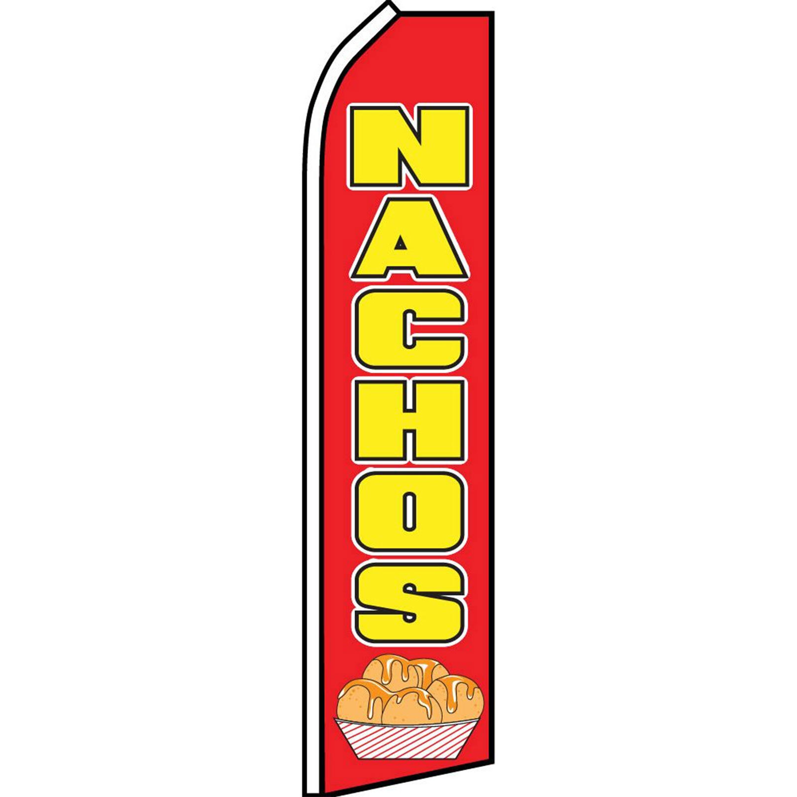 Nachos 2 1/2 ft X 11 1/2 ft Polyester Swooper Flag