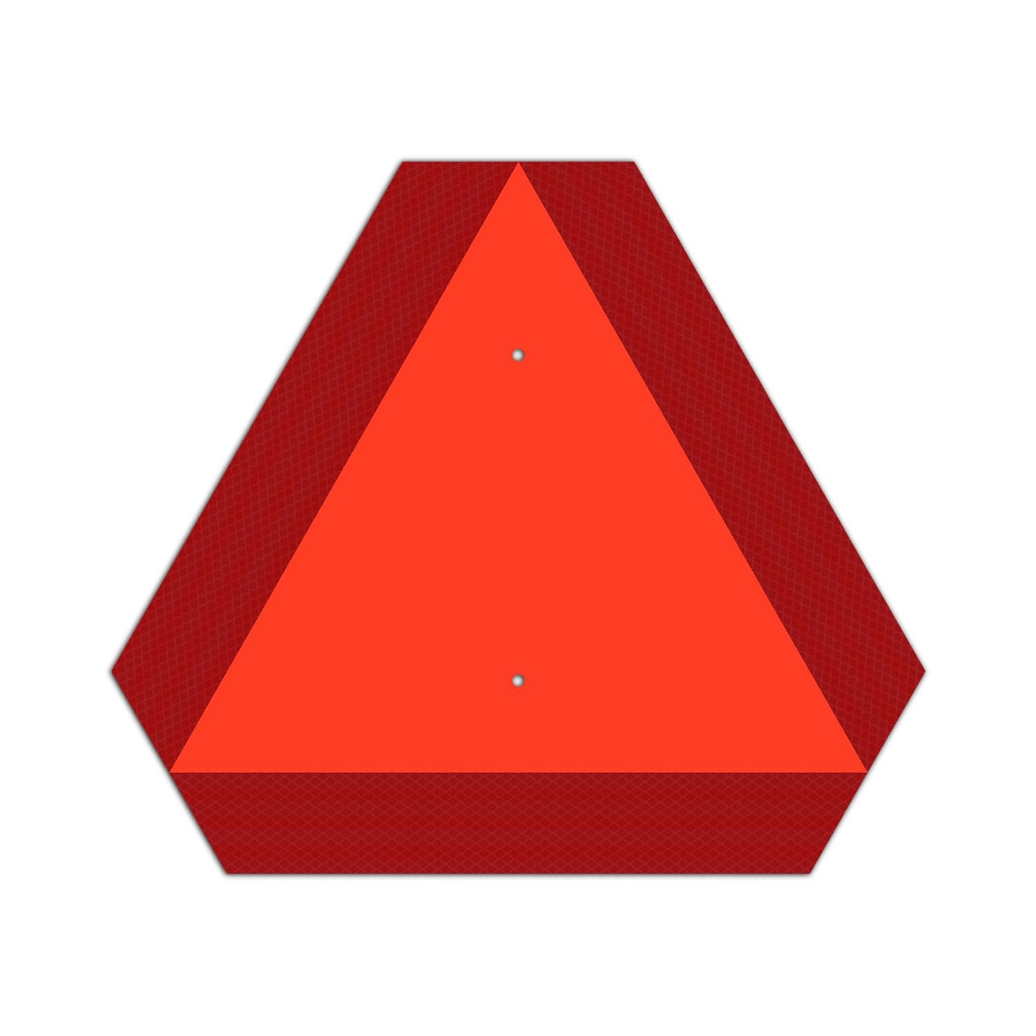Metal Slow Moving Vehicle Sign, Safety Triangle Sign – 14 x16 Inches – Reflectiv