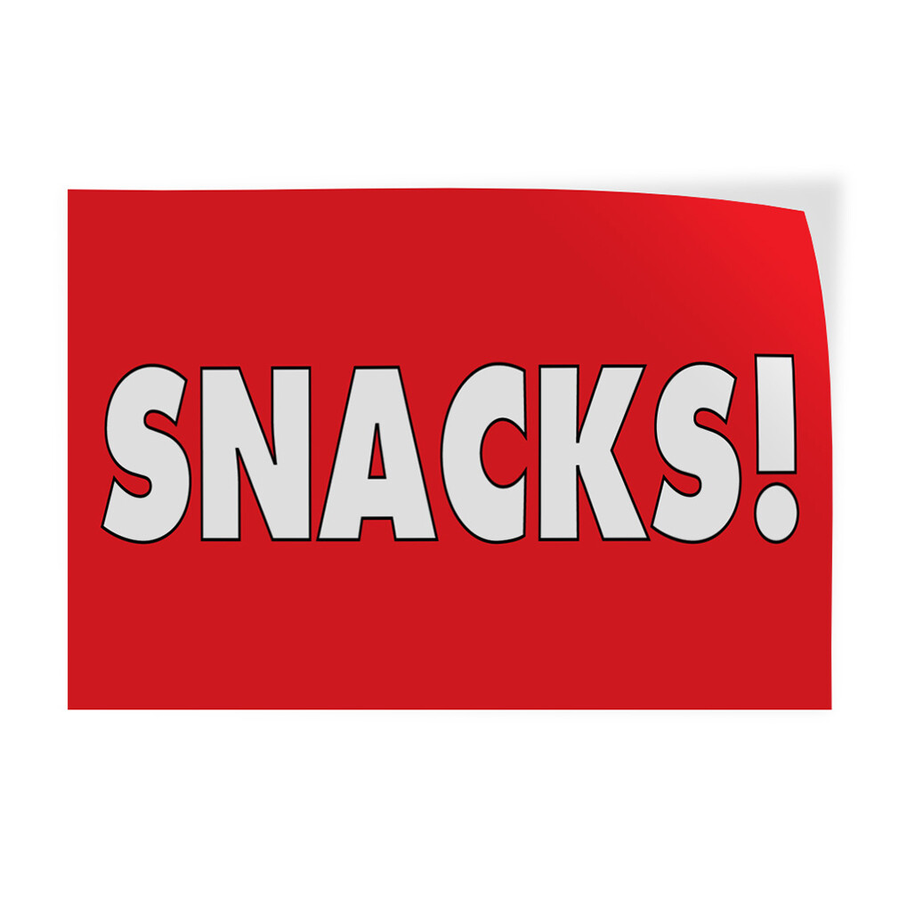 Decal Stickers Snacks Outdoor Advertising Printing A Vinyl Store Sign Label