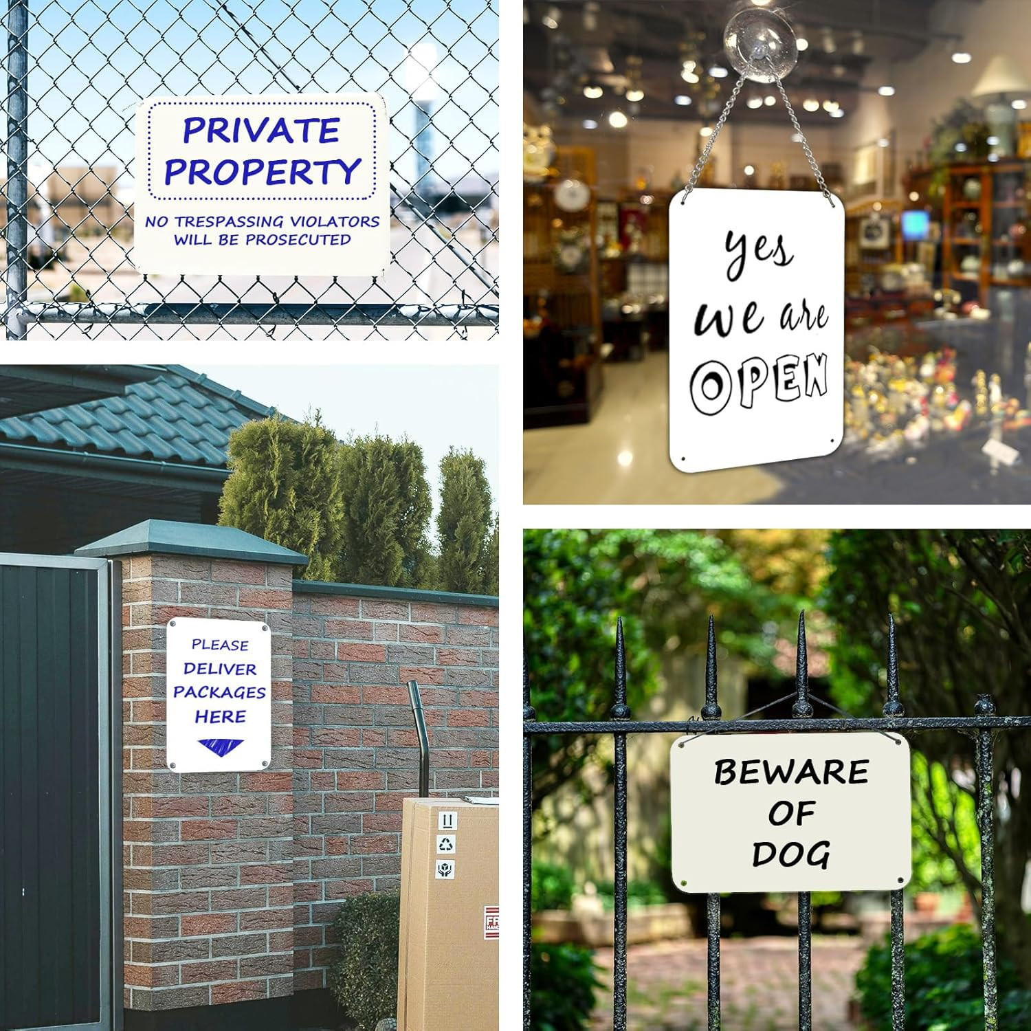 2 Pack White Blank Metal Sign for Outdoor,Rust-Free/Fade Resistance Aluminum, Ea
