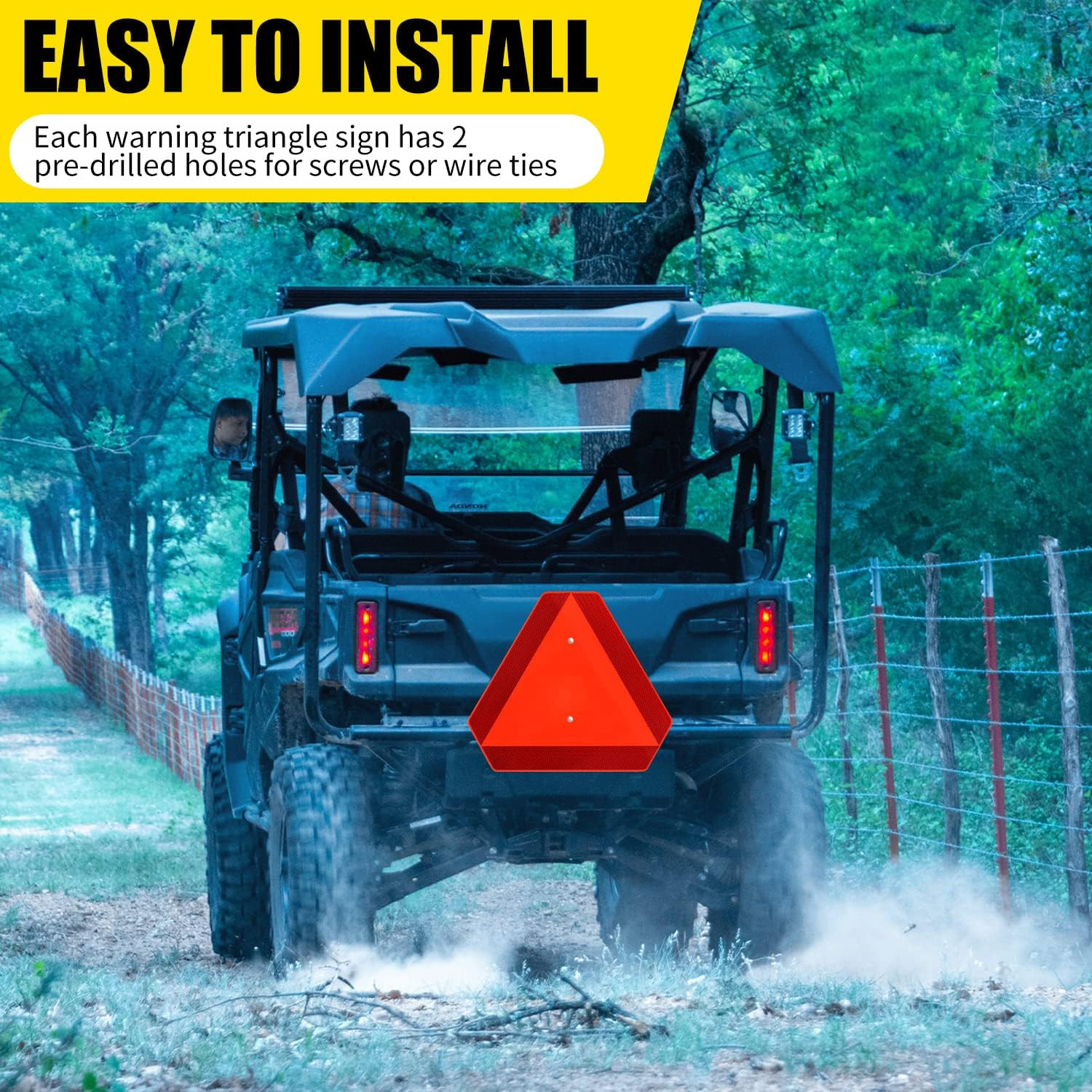 Slow Moving Vehicle Sign, Plastic DOT Slow Moving Vehicle Triangle Signs, SMV Si