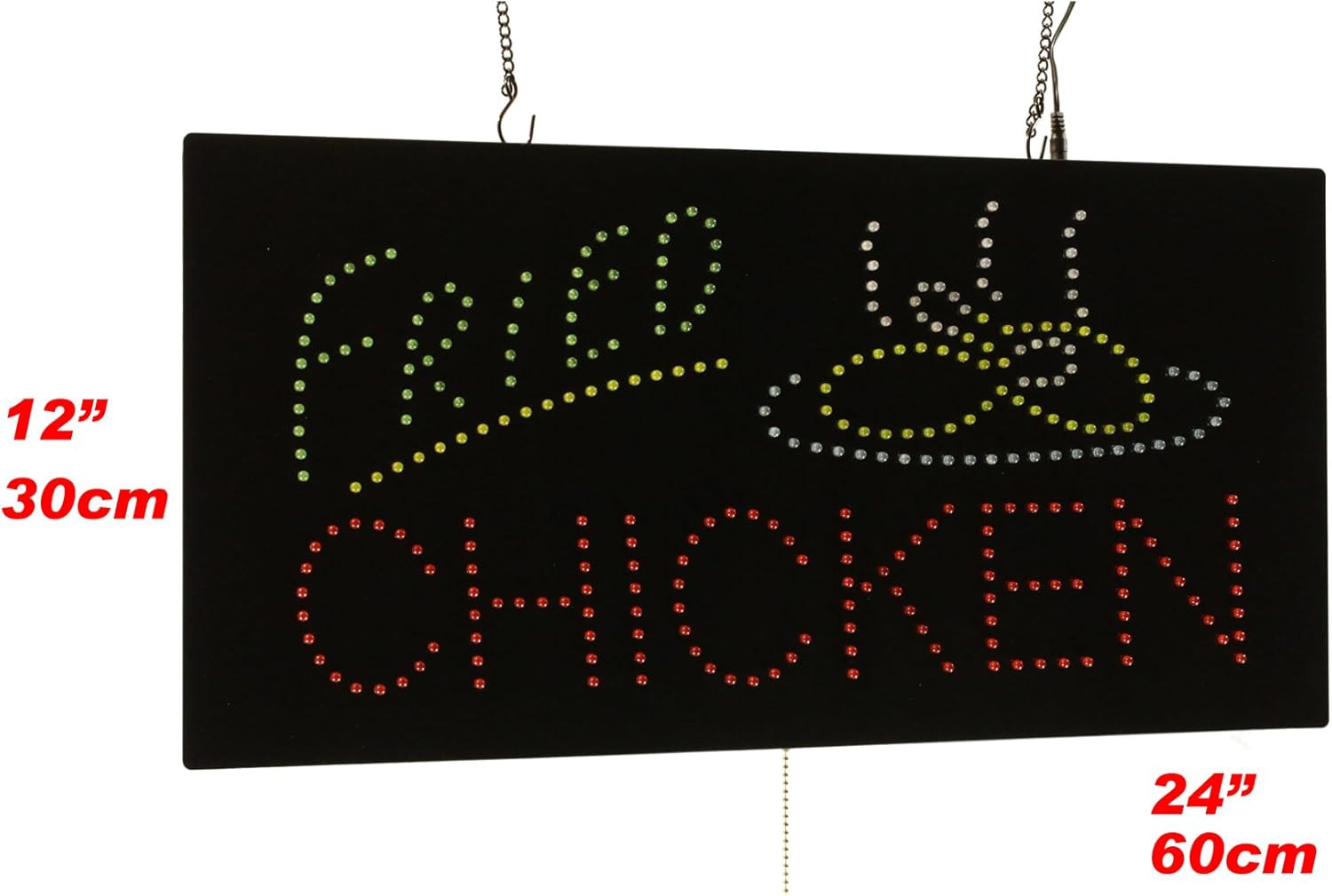 24″ LED Fried Chicken Sign – Eye-Catching Neon Display for Grand Openings