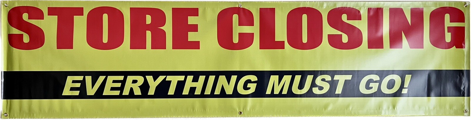 Store Closing Banner Vinyl advertising Sign 2ft x 8ft . Indoor Outdoor Sign