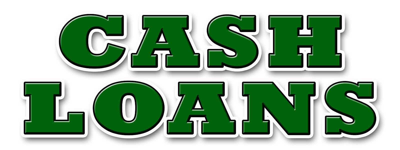 CASH LOANS DECAL sticker payday advance title pawn shop for gold