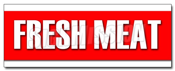 FRESH MEAT DECAL sticker butcher steak beef chicken pork ground