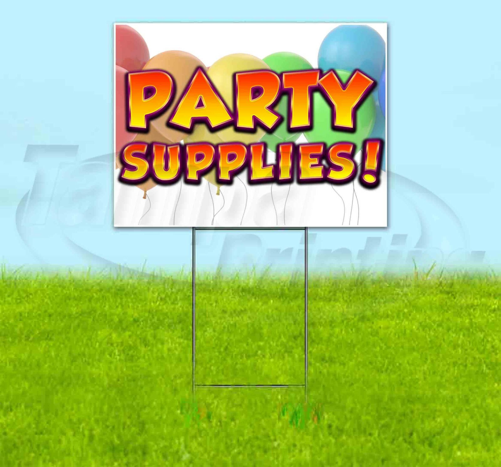 PARTY SUPPLIES 18×24 Yard Sign Corrugated Plastic Bandit Lawn Business BALLOONS