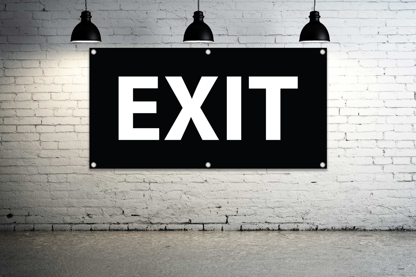 EXIT Generic Vinyl Banner Sign Leaving Exiting Guidance Signage Salida Aviso