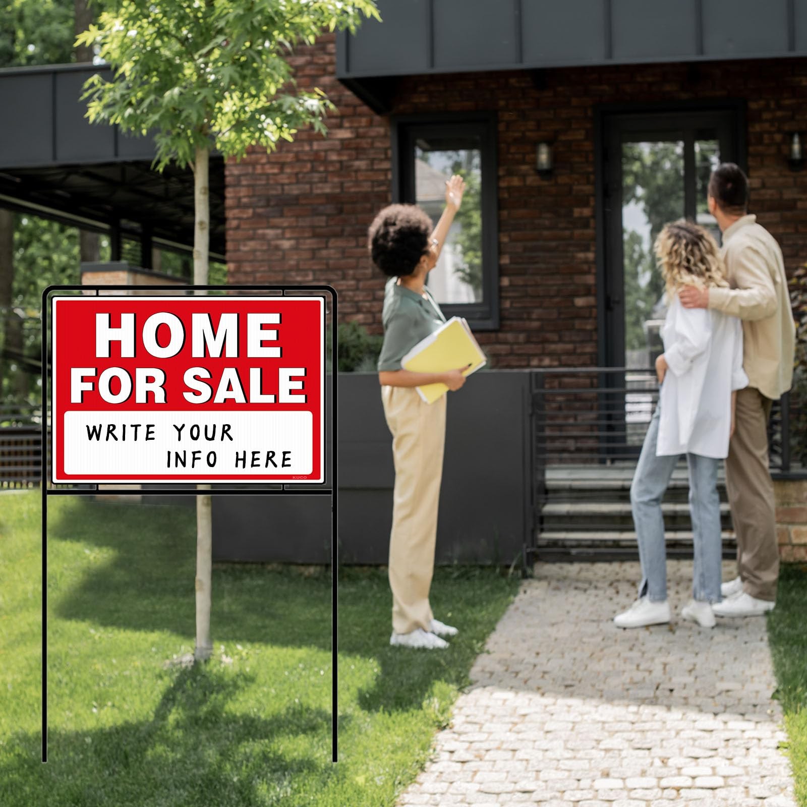 Home For Sale Sign with Stakes, Double Sided Signs, For Sale By Owner Signs f…