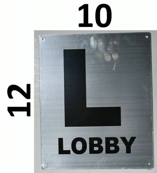 Lobby Floor Number Sign (Silver, Rust Free ,10X12)-Monte Rosa LINE–REF24-1027