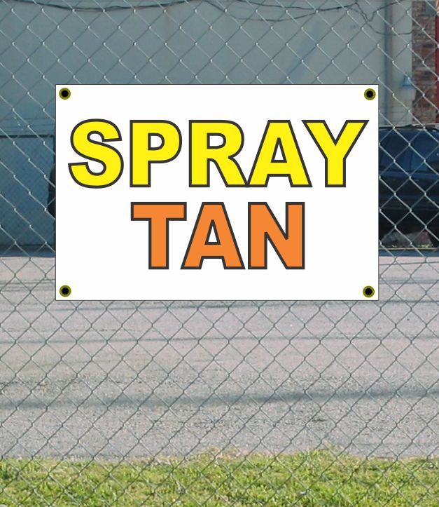 2×3 SPRAY TAN Orange & Yellow Banner Sign NEW Discount Size & Price