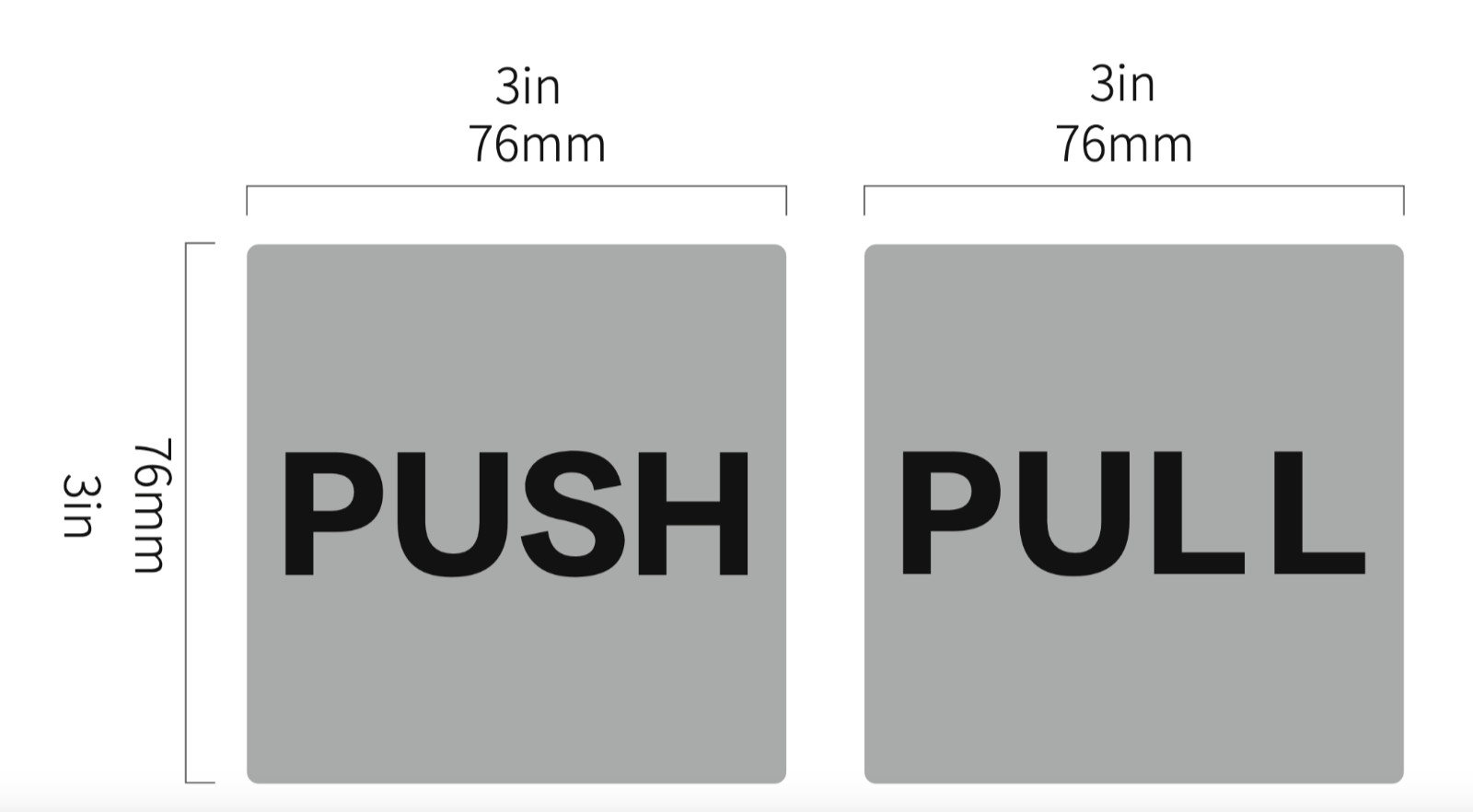 PUSH and PULL Door Sign Sticker Decal Vinyl Business Store Shop (5 Pack)