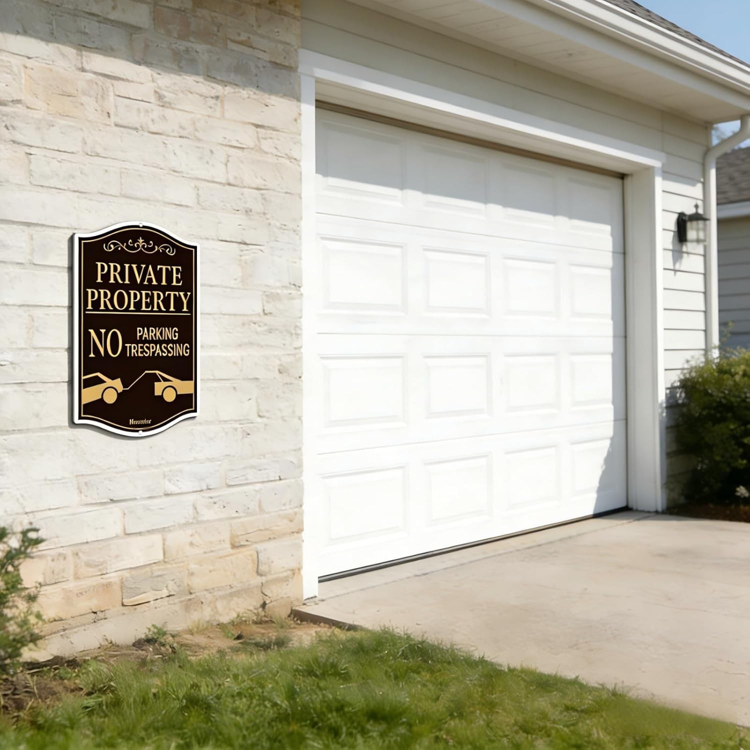 Private Property No Parking Signs – 2-Pack 12″ x 18″ Reflective & Waterproof