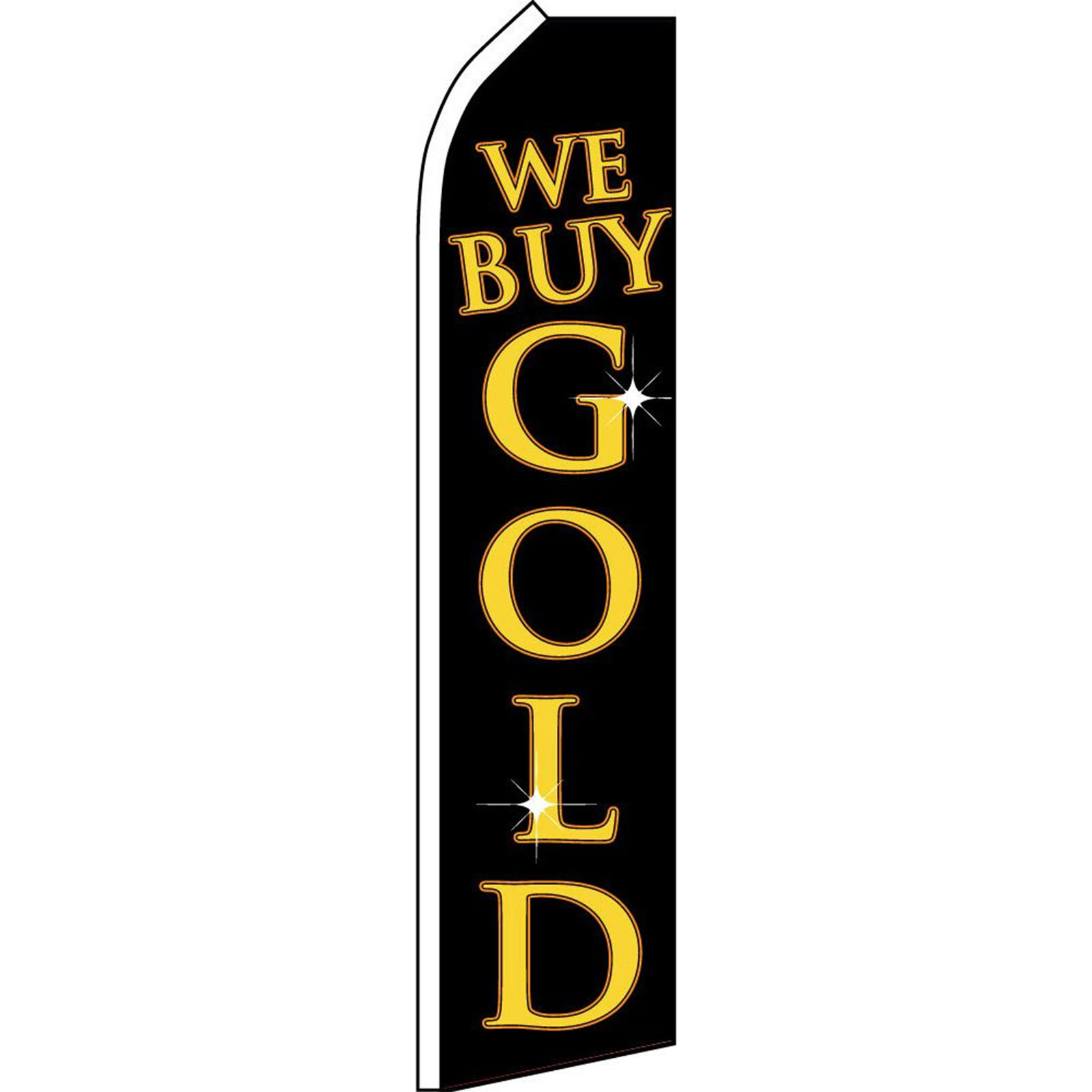 We Buy Gold 2 1/2 ft X 11 1/2 ft Swooper Flag
