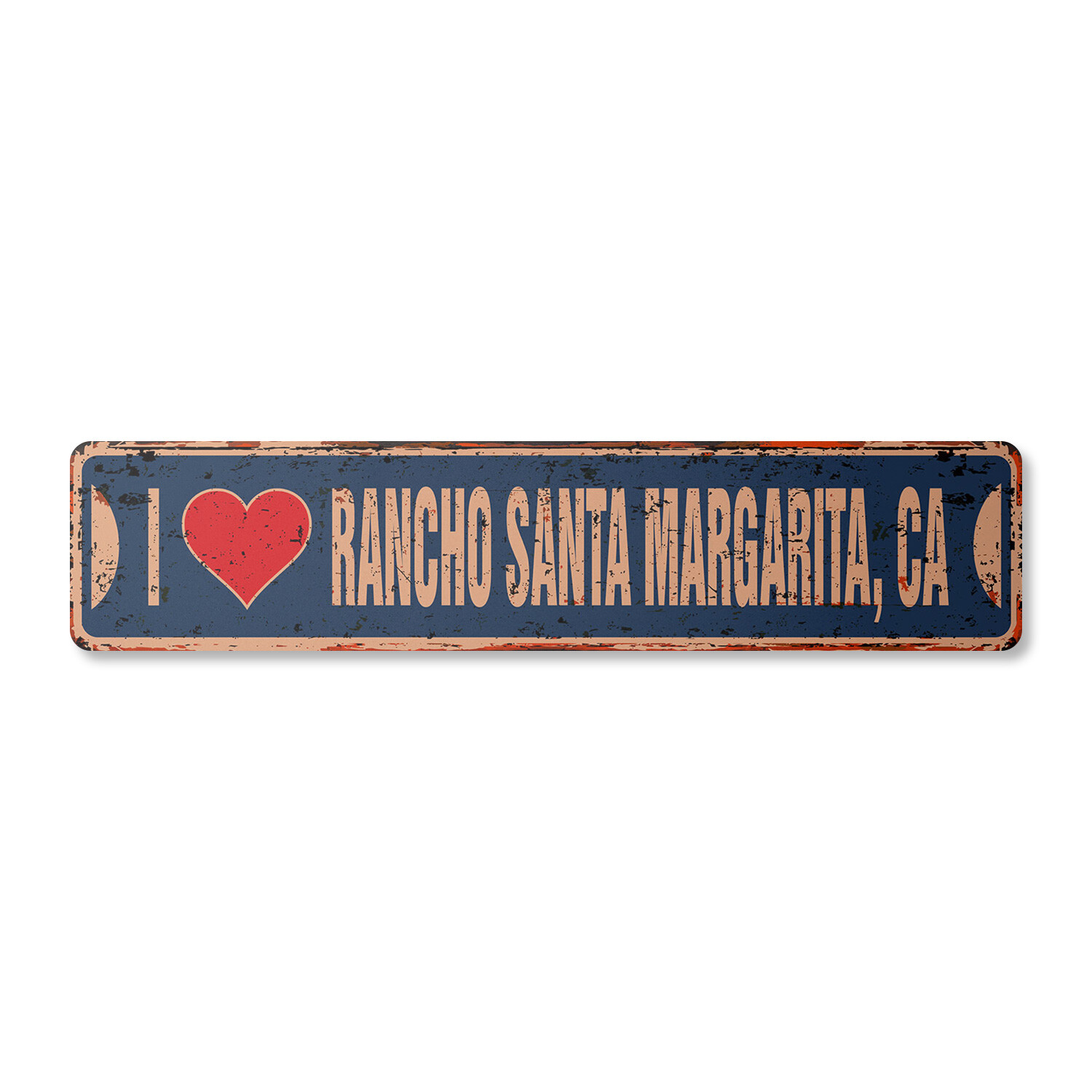 I LOVE RANCHO SANTA MARGARITA CALIFORNIA Vintage Street Sign ca city state us