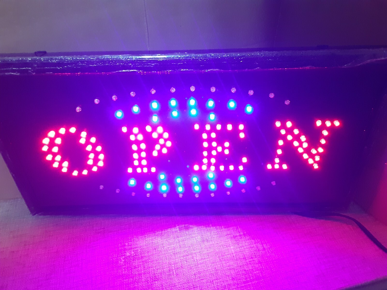 OPEN Flashing Motion LED Business ( OPEN )SIGN +On/Off Switch Light Neon