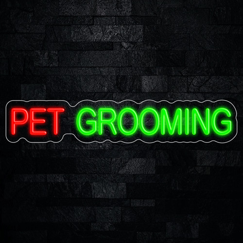 Pet Grooming Neon LED Sign 27″L x 5″H #32584