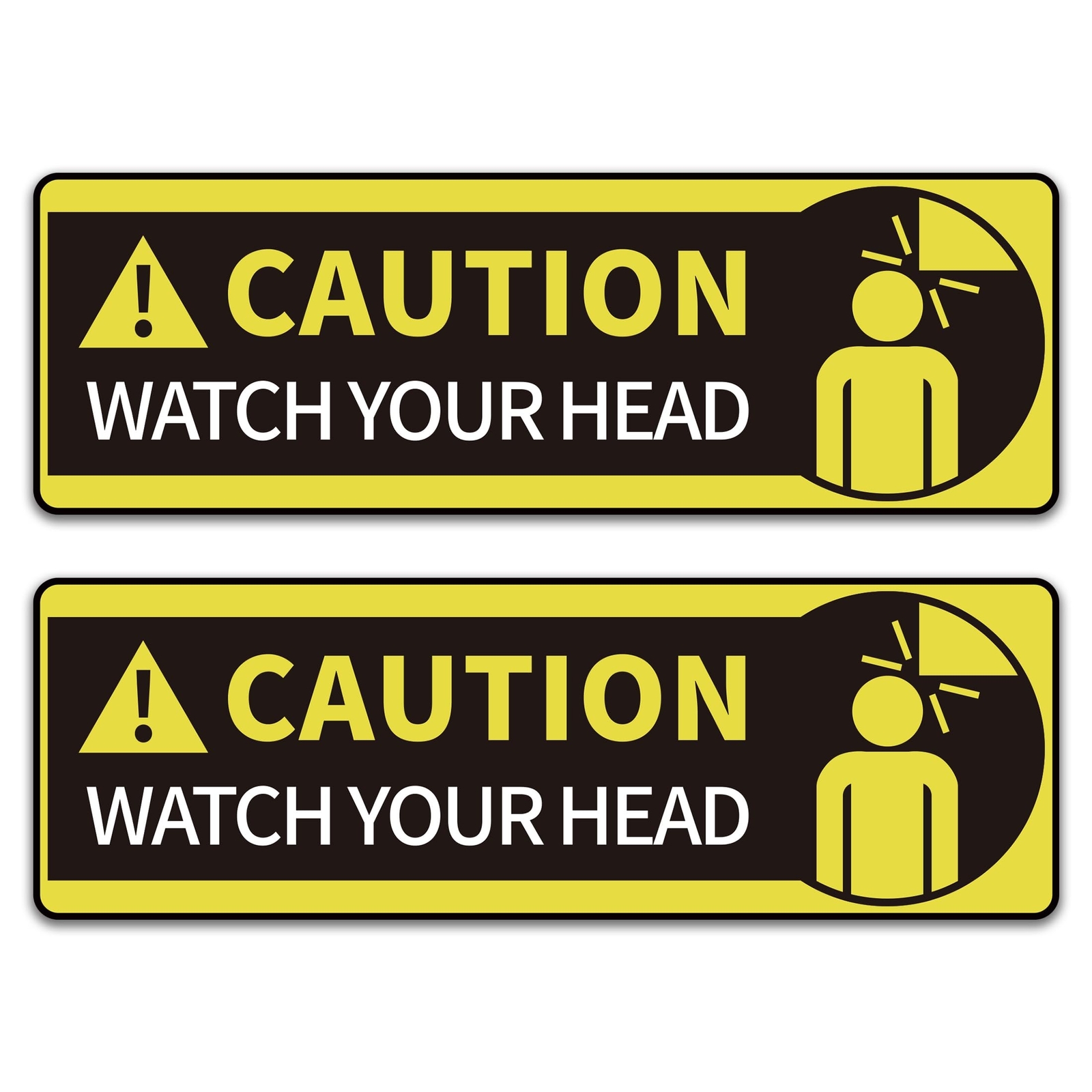 2 PCS Watch Your Head Sign Stickers, Easy Installation Self Adhesive Vinyl Sa…