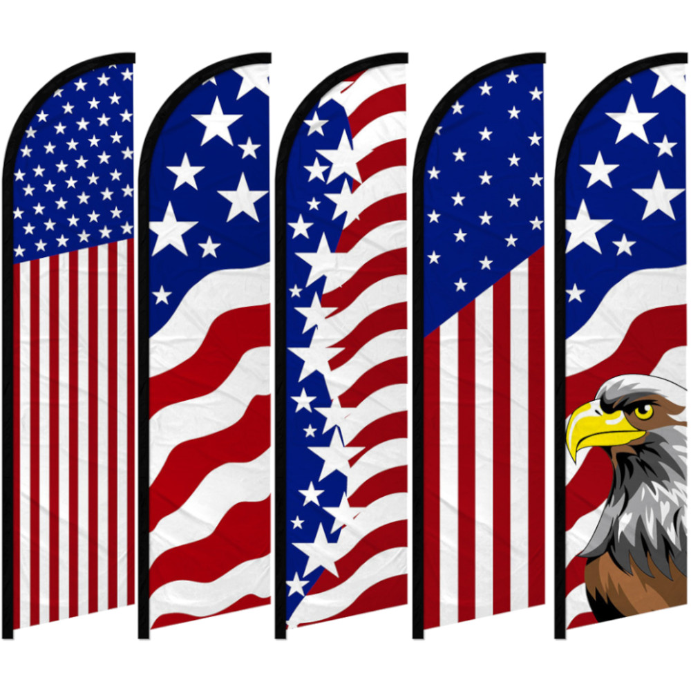 Large USA Windless Advertising Swooper Flag Betsy Ross American Flag