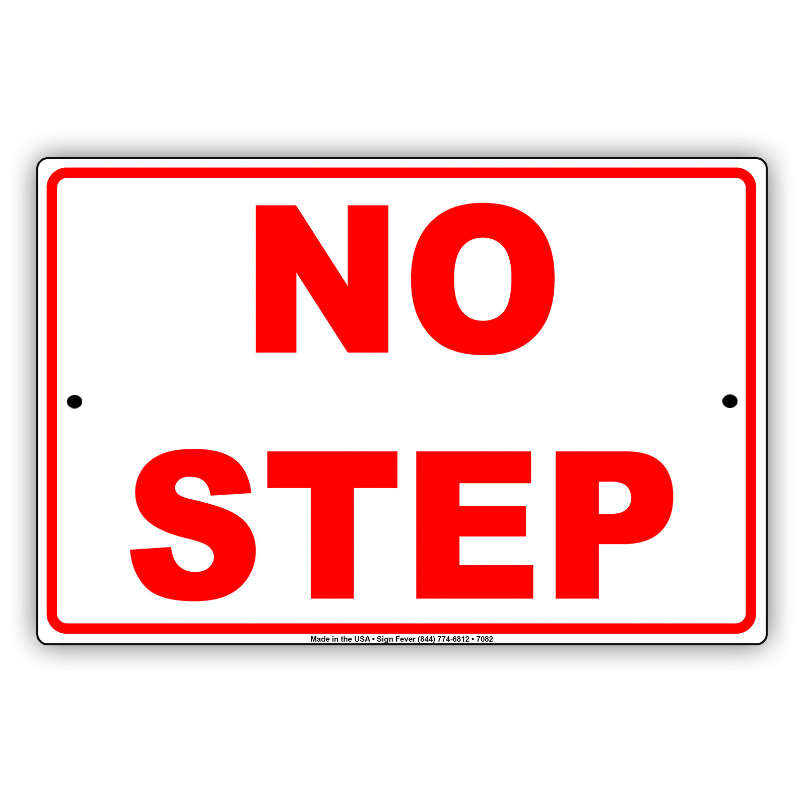 No Step Danger Warning Alert Caution Novelty Wall Art Decor Aluminum Metal Sign