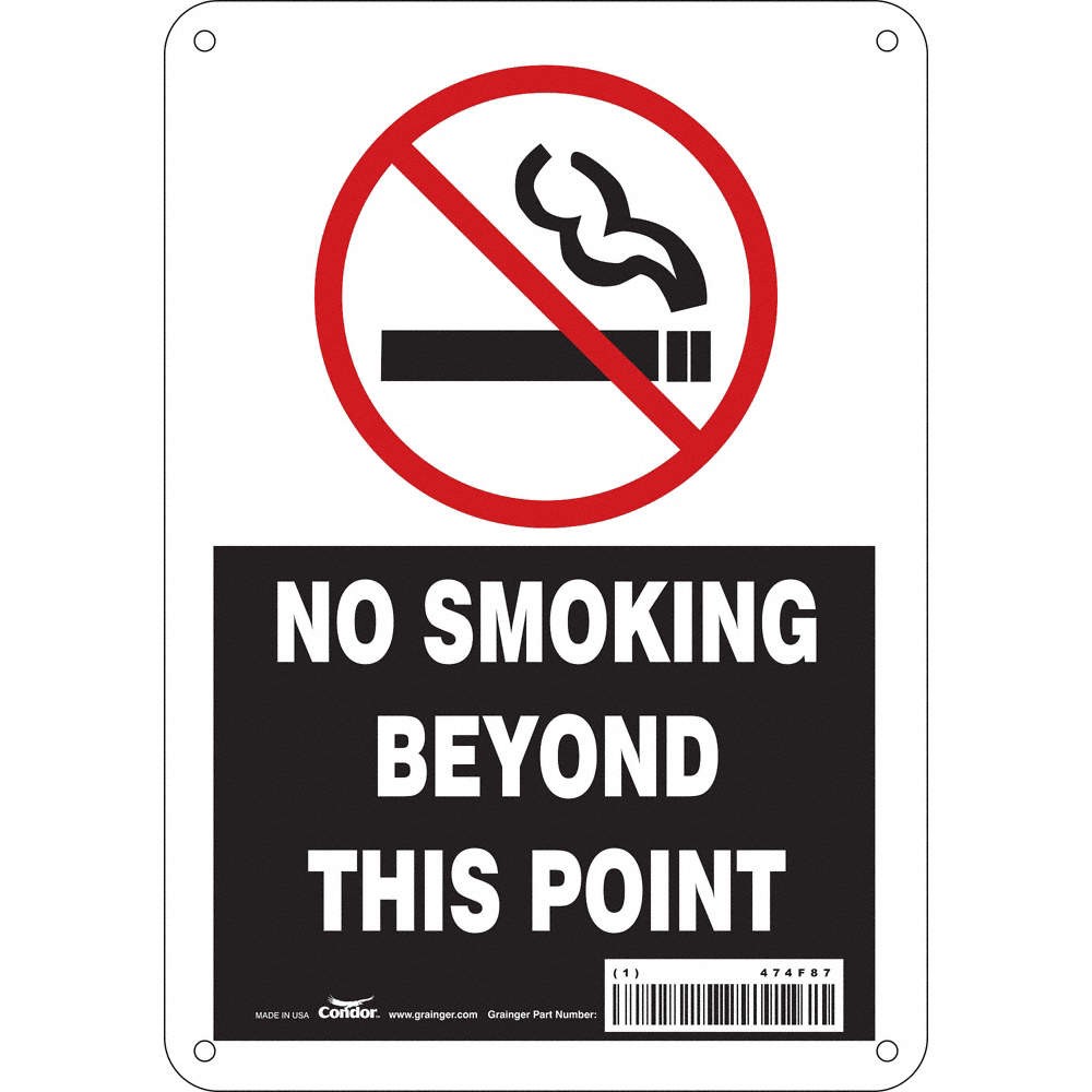 CONDOR 474F87 Safety Sign,10 inx7 in,Aluminum 474F87