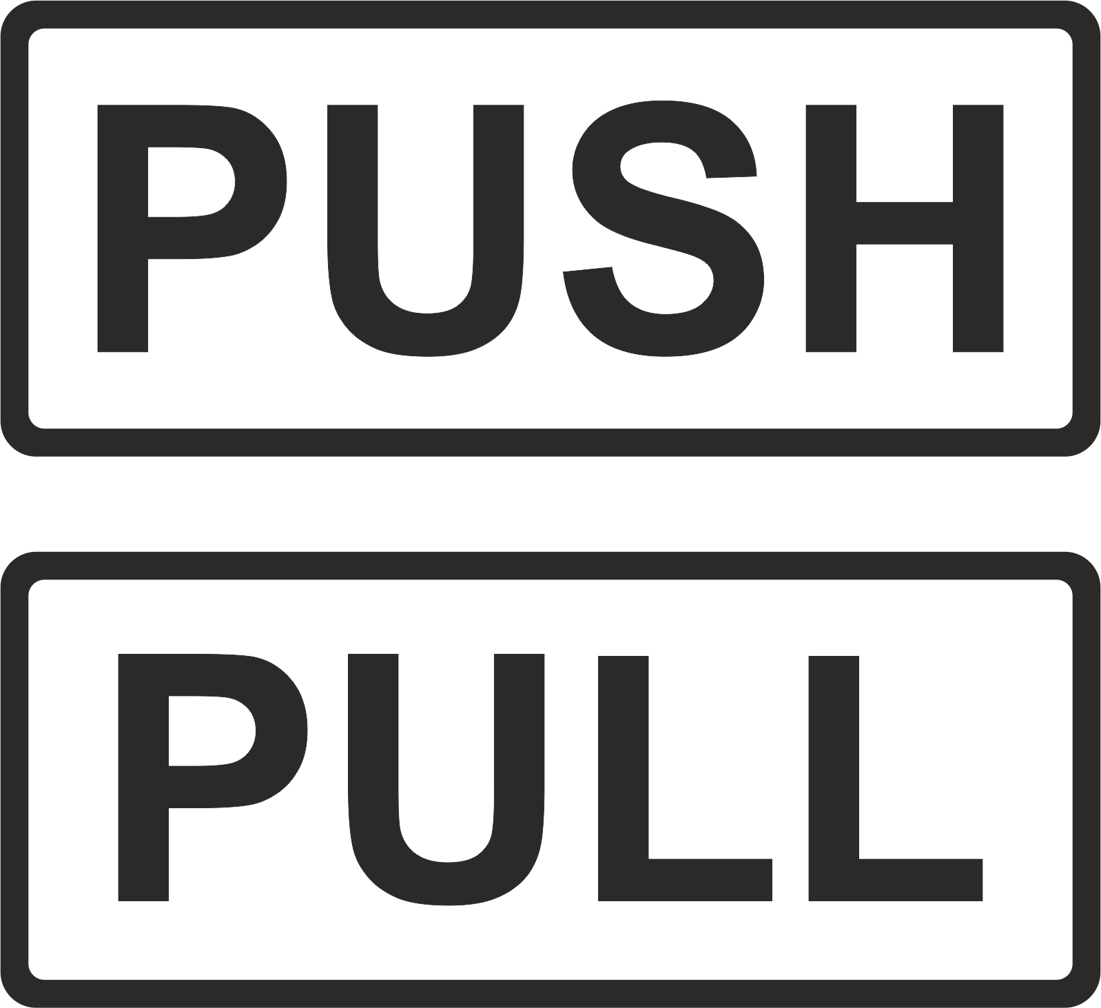 Pull Push Vinyl Stickers For Door Shop Window Salon Bar Cafe Restaurant