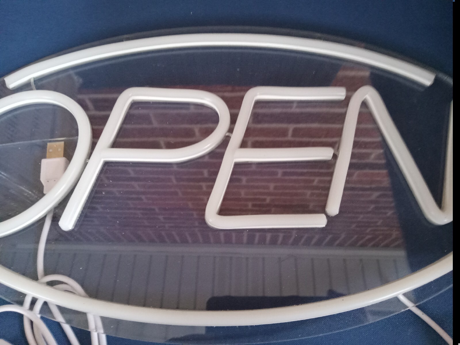 Neon Open Sign for Business Damage But Works Approx Size 16.5 × 9″