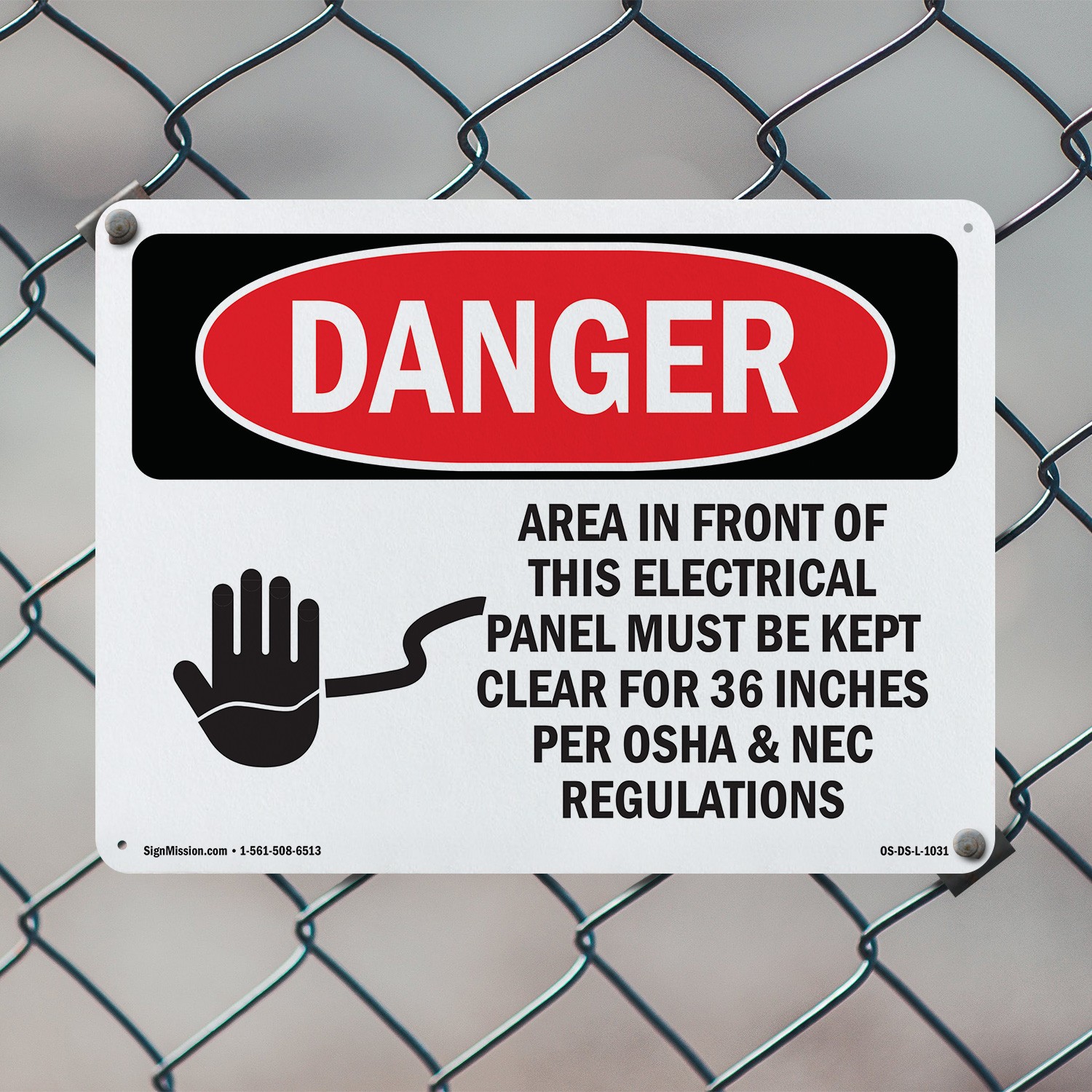 Electrical Panel Keep Clear OSHA Danger Sign Metal, Plastic, Decal 5 or 10 Pack