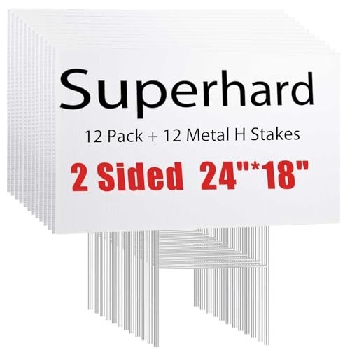 Weather-Resistant 18×24″ Lawn Signs with Metal Stakes – Perfect for Events