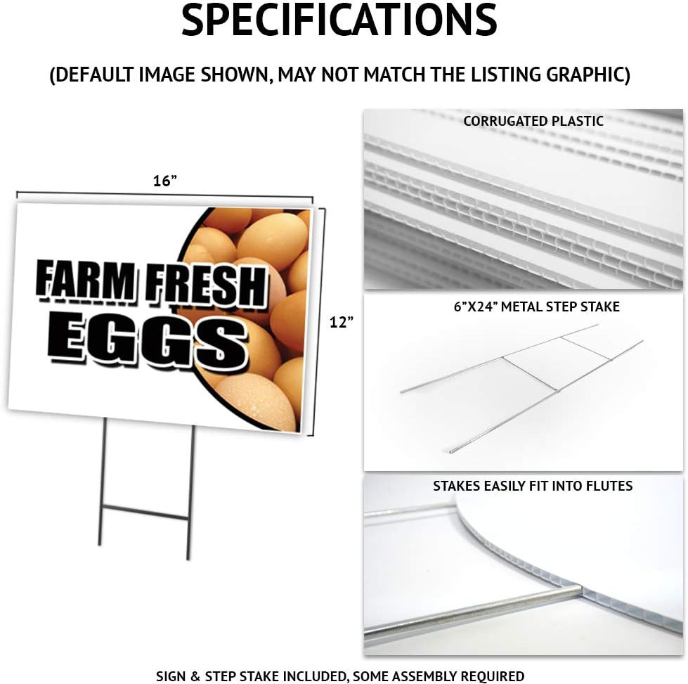 PIZZA 12″x16″ Yard Sign & Stake | Advertise Your Business | Stake Included Image
