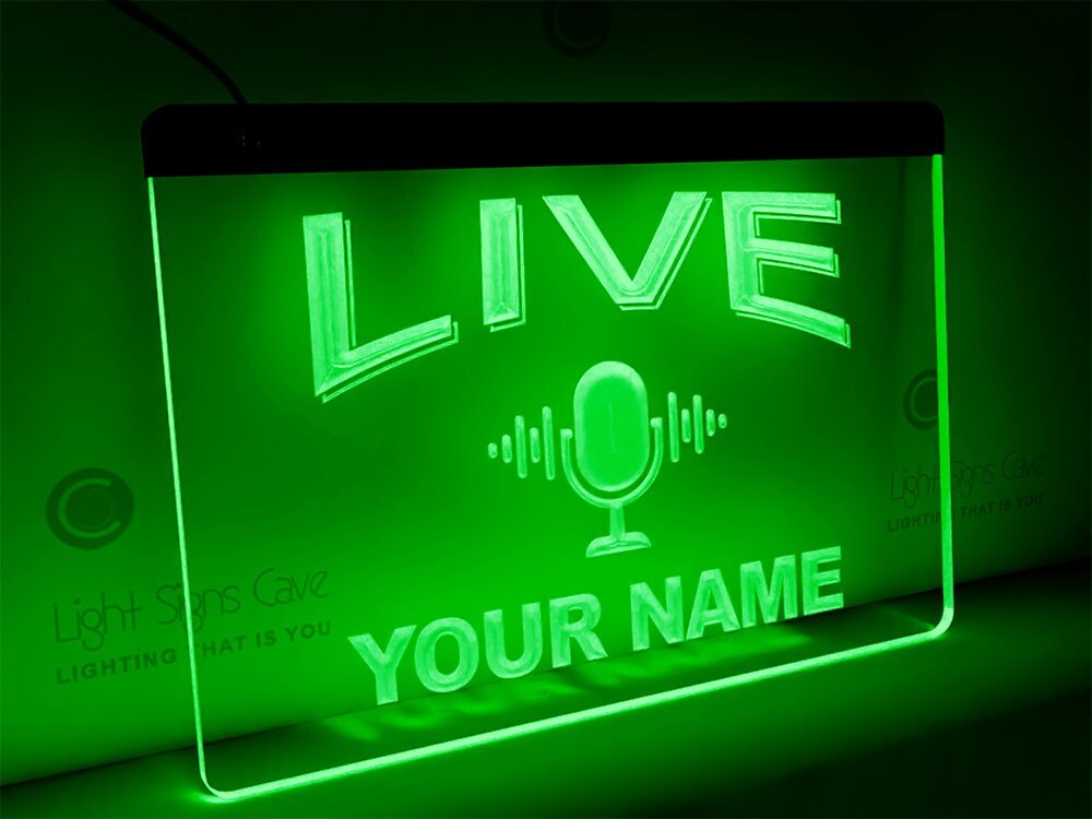 Personalized Live On Air light – LED sign | RGB multi-color sign