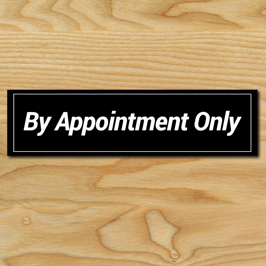 (1) By Appointment Only Sign Stickers Business Decal Black 1.75″x6.5″ Window NEW