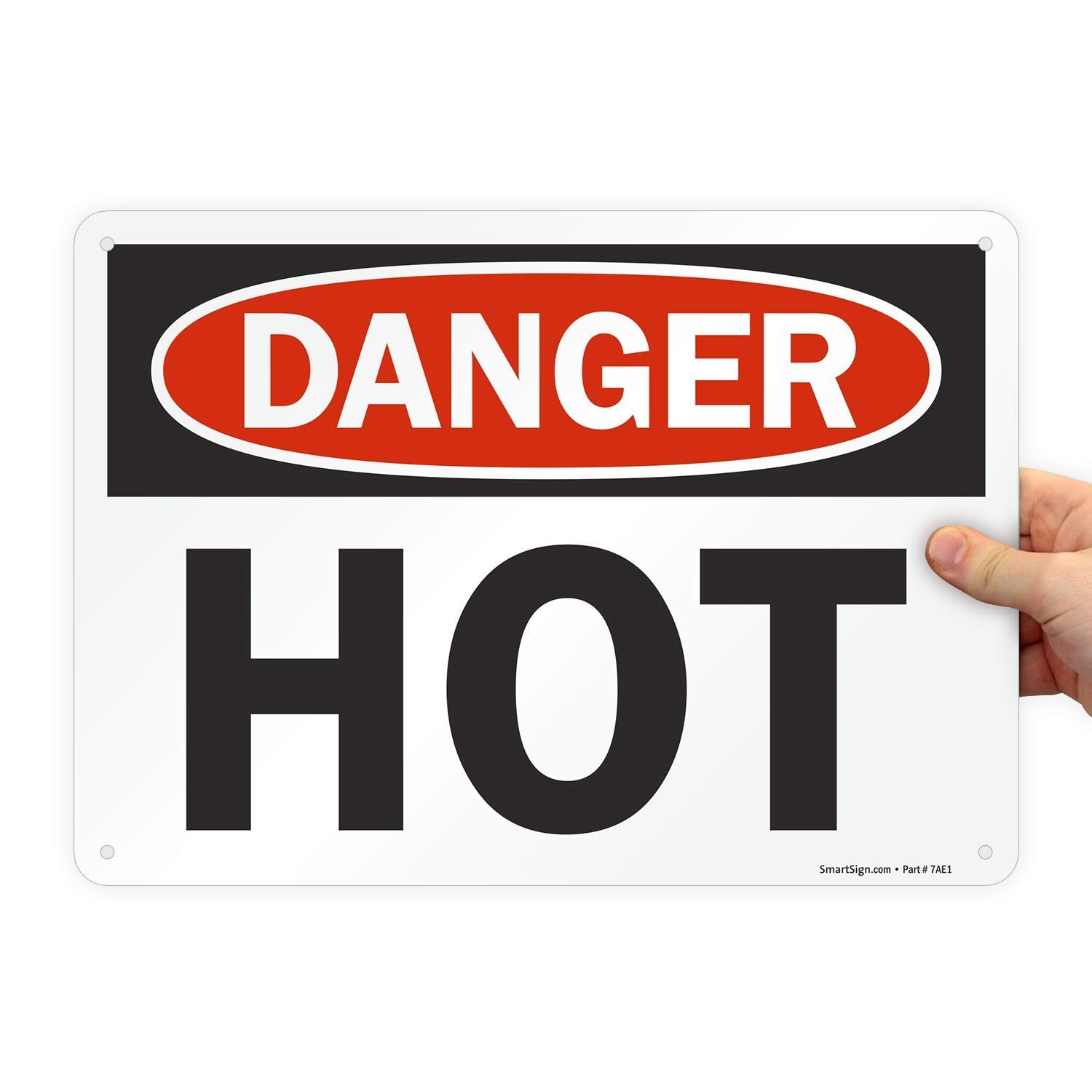 “Danger – Hot” Sign | 10″ x 14″ Aluminum