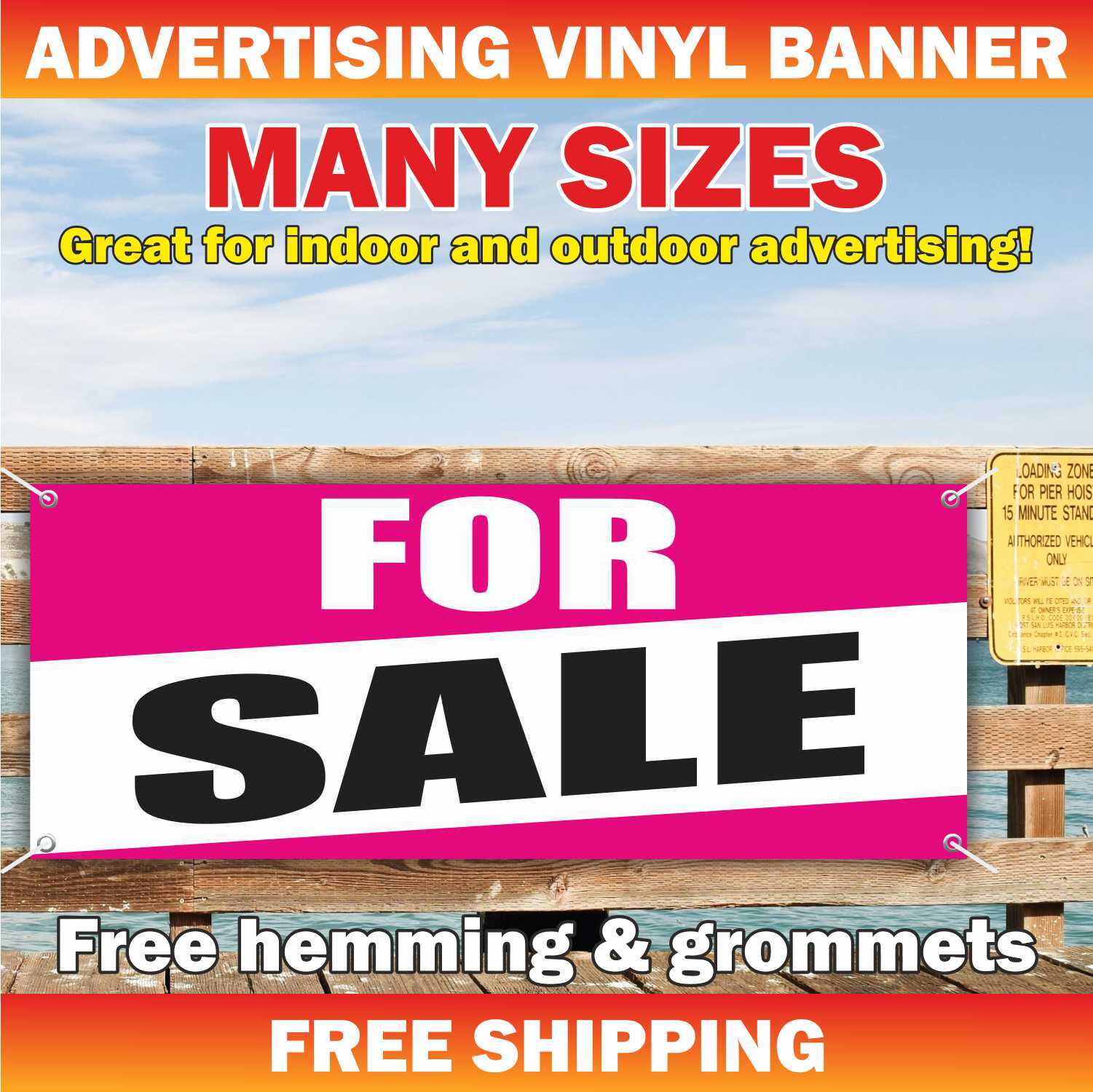 FOR SALE Advertising Banner Vinyl Mesh Sign Rental Space Rent Lease Realtor