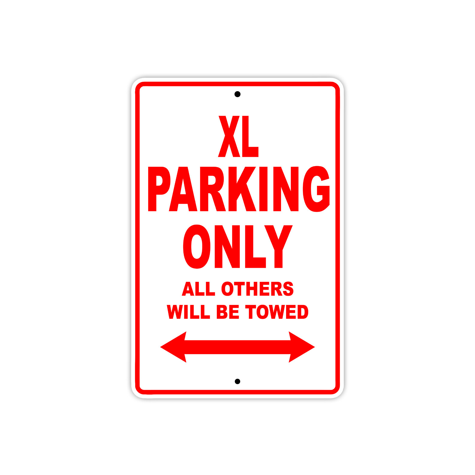 XL Parking Only Towed Motorcycle Bike Decor Notice Novelty Aluminum Metal Sign