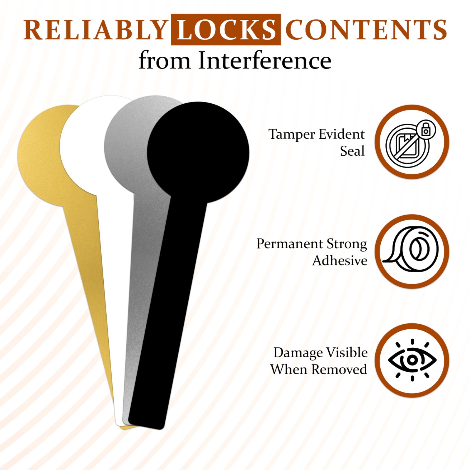 Tamper Evident Jar Lid Seals – Lollipop Shaped – Tamper Proof Seals