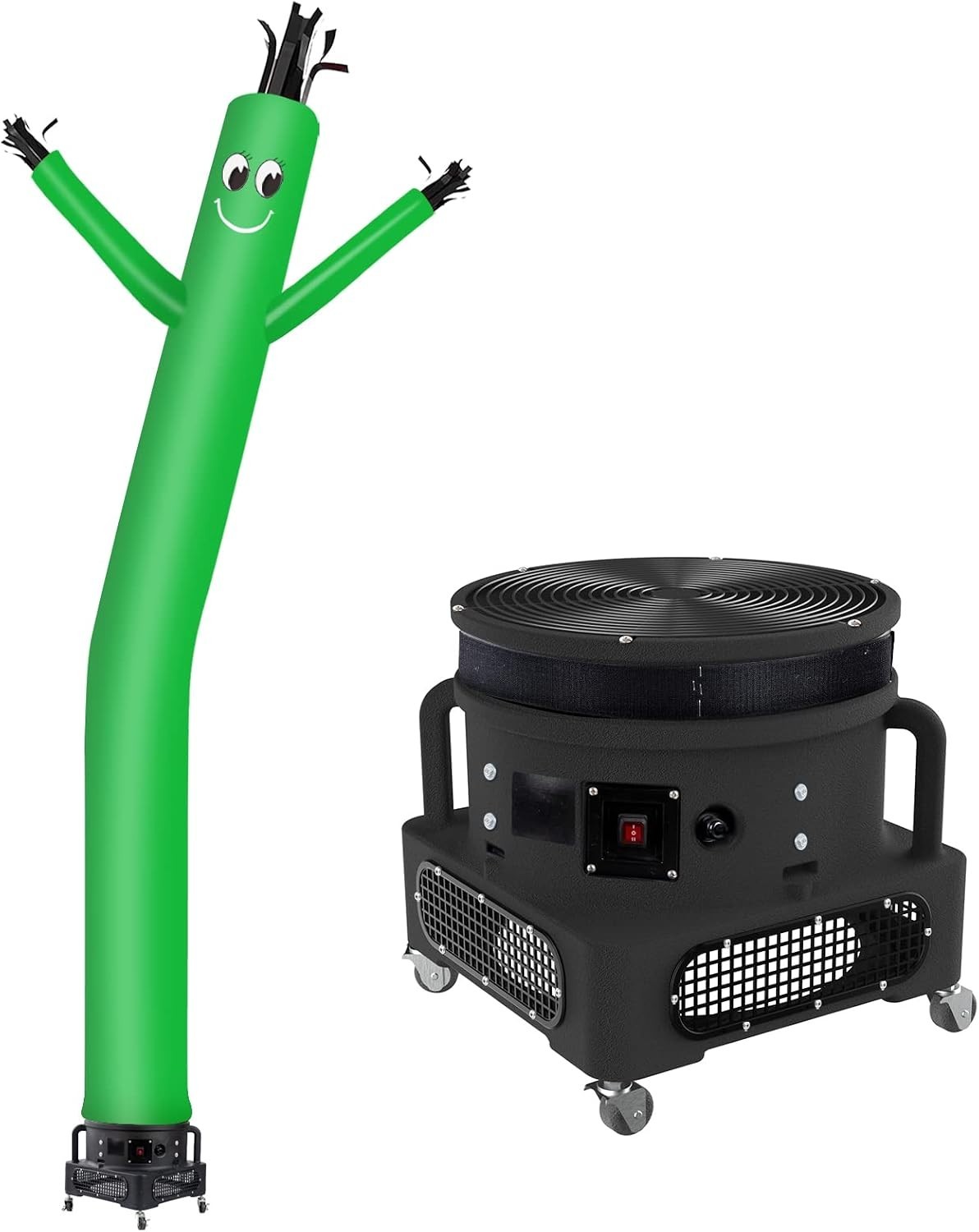 MOUNTO 20Ft Air Inflatable Tube Guy Puppet With 1HP Blower Green