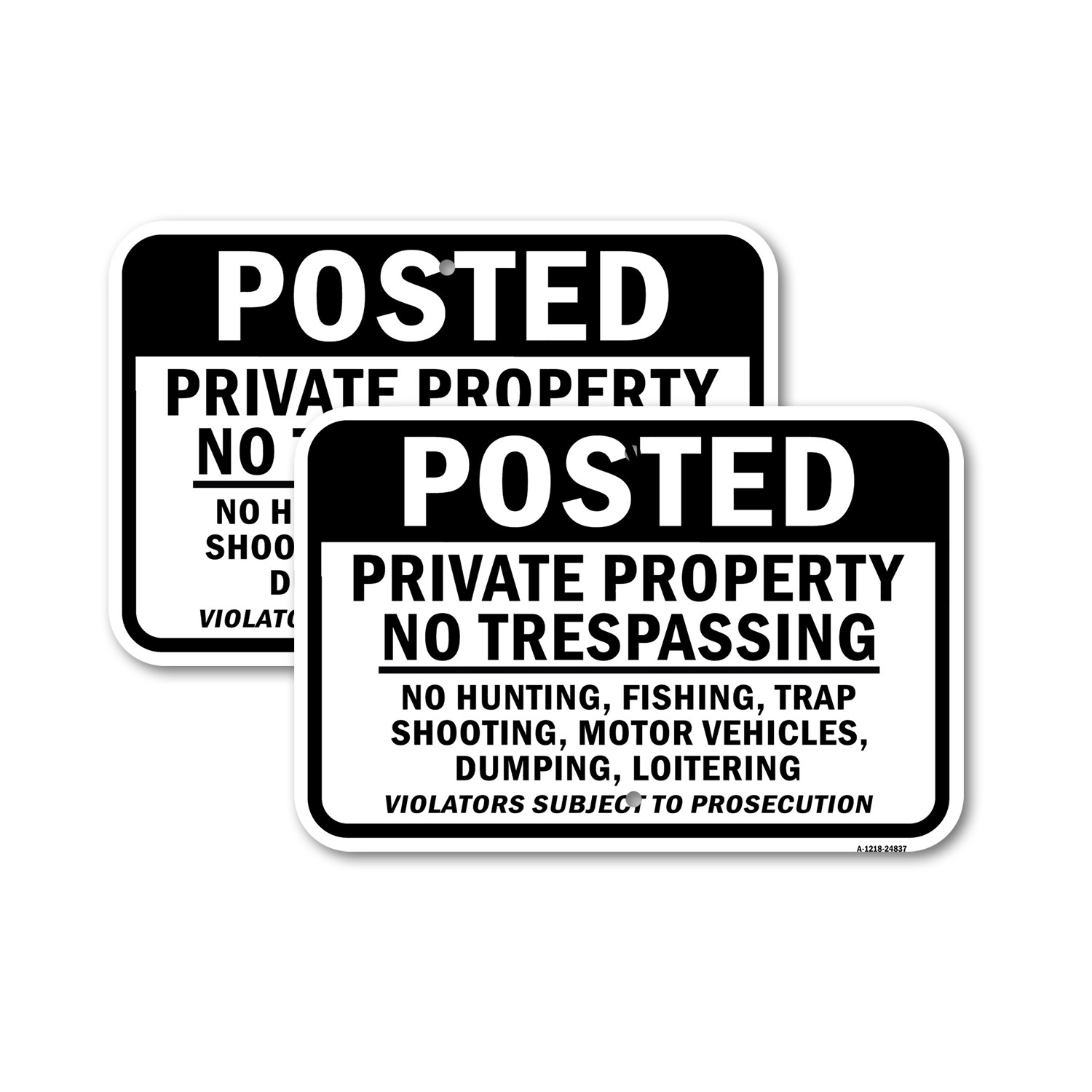 Private Property No Trespass Hunting Fishing Sh Heavy Gauge Metal Parking Sign