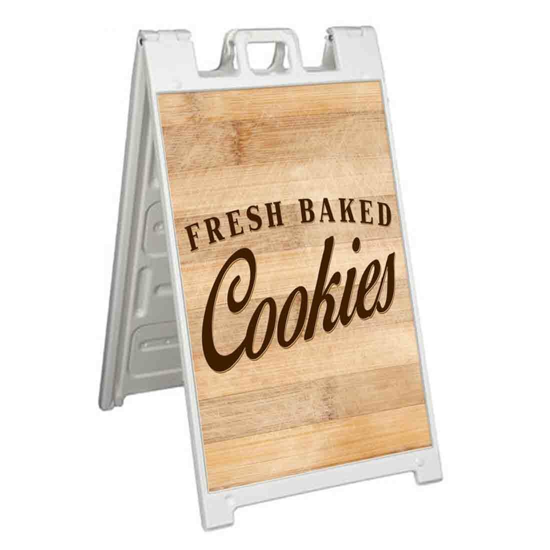 FRESH BAKED COOKIES Signicade 24×36 Aframe Sidewalk Sign Banner Decal SNACKS