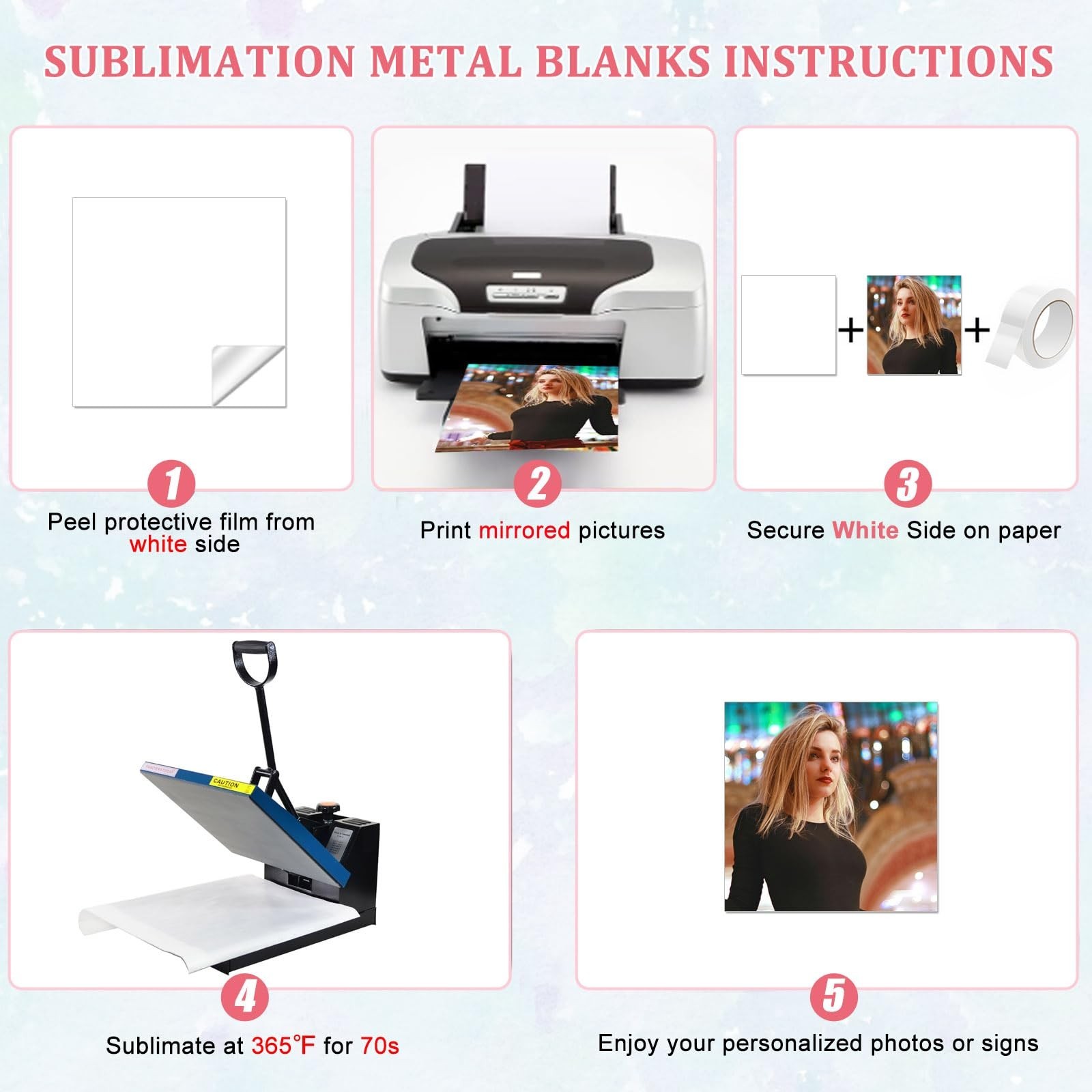 10 Pcs Sublimation Metal Photo Blanks 8″x8″, Aluminum Sublimation Sign Blanks…
