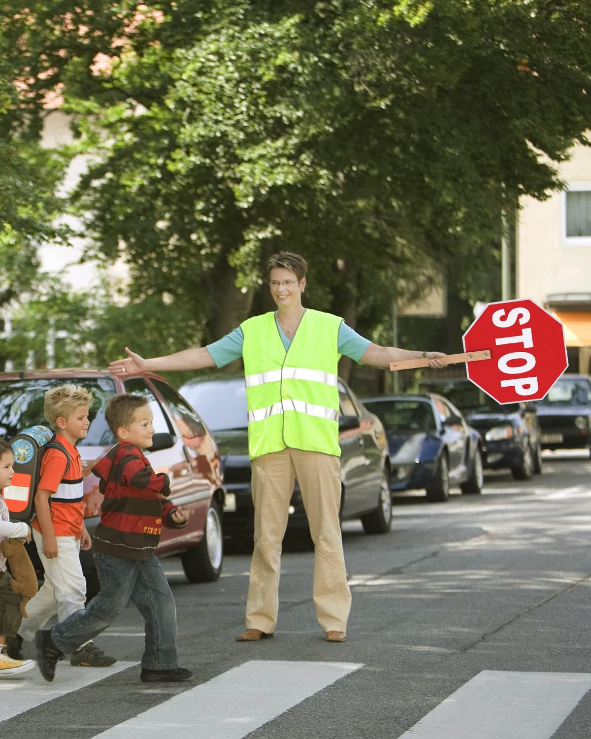 Stop Slow Sign, Double Sided Street Slow Warning Reflective Signs, 13×13 inch…