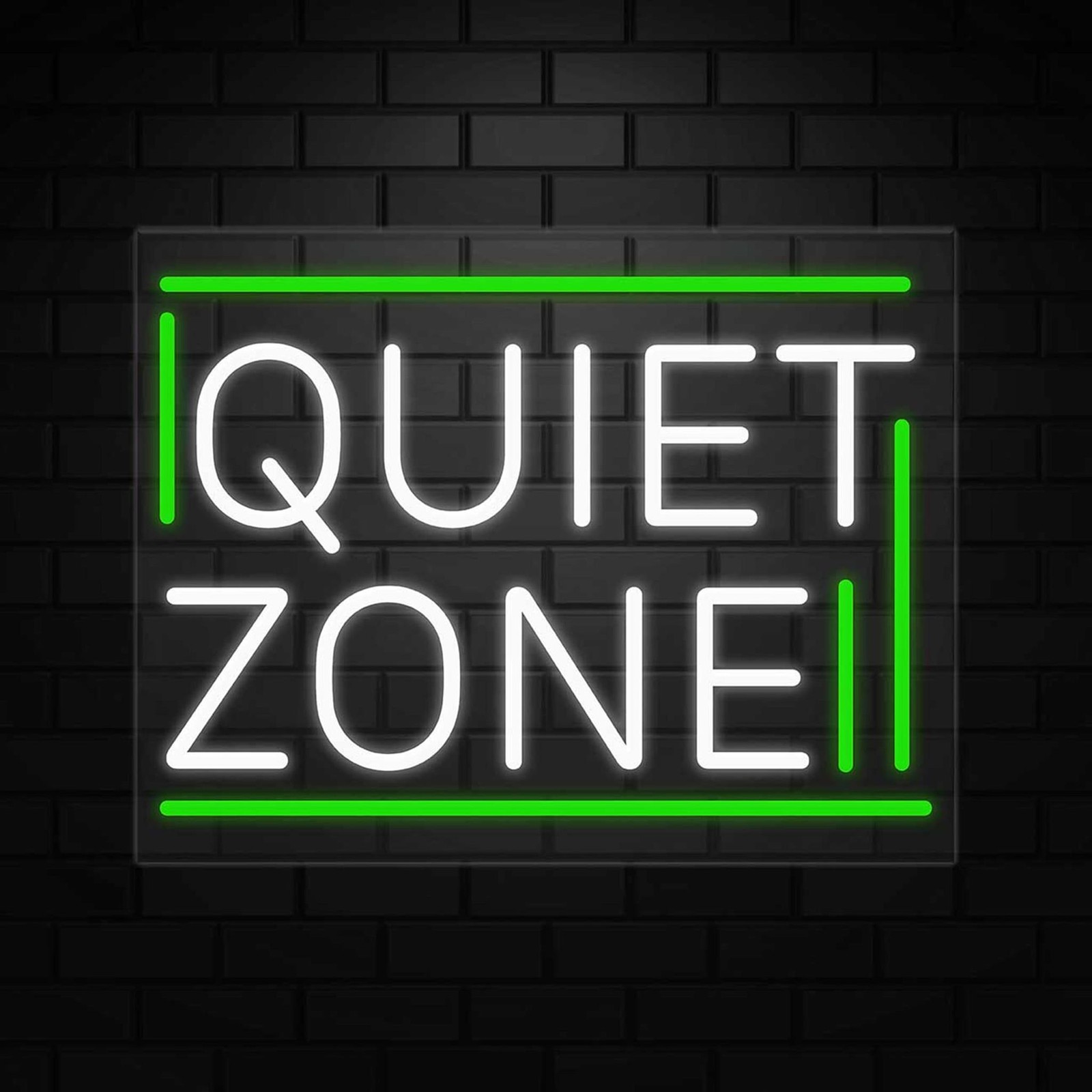 Quiet Zone Neon Sign for Retail Displays | LED Flex Neon | 24″W x 18″H x 1″D