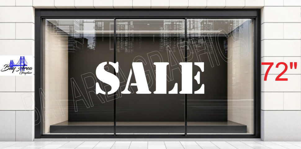 SALE Sign Window Vinyl Decal Storefront Sticker ORACAL 651 Exterior Use