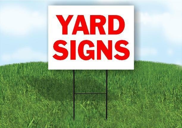 YARD SIGNS Plastic Yard Sign ROAD SIGN with Stand