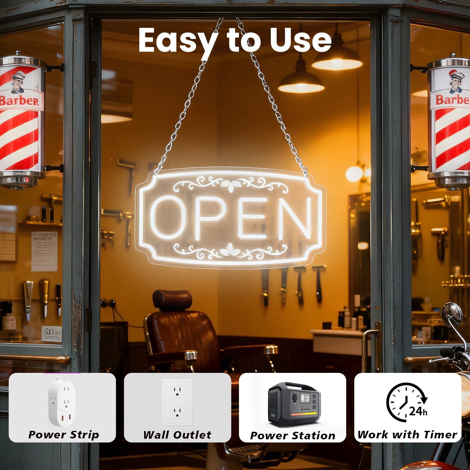 LED Neon Open Signs for Business Window Wall Door, Light Up Open Lights Sign …